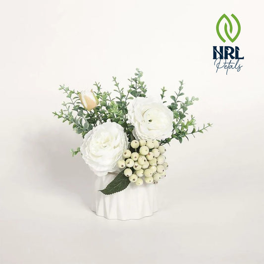 NRL Petals - AVIVA ARTIFICIAL POTTED FLOWER BOUQUET 8''X8''