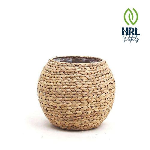 NRL Petals - RAFA- WATER HYACINTH NATURAL ROUND FLOOR PLANTER