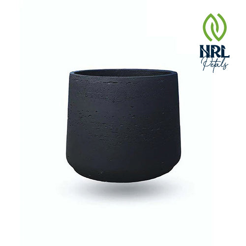 NRL Petals - ANTO BLACK CEMENT PLANTER 13''