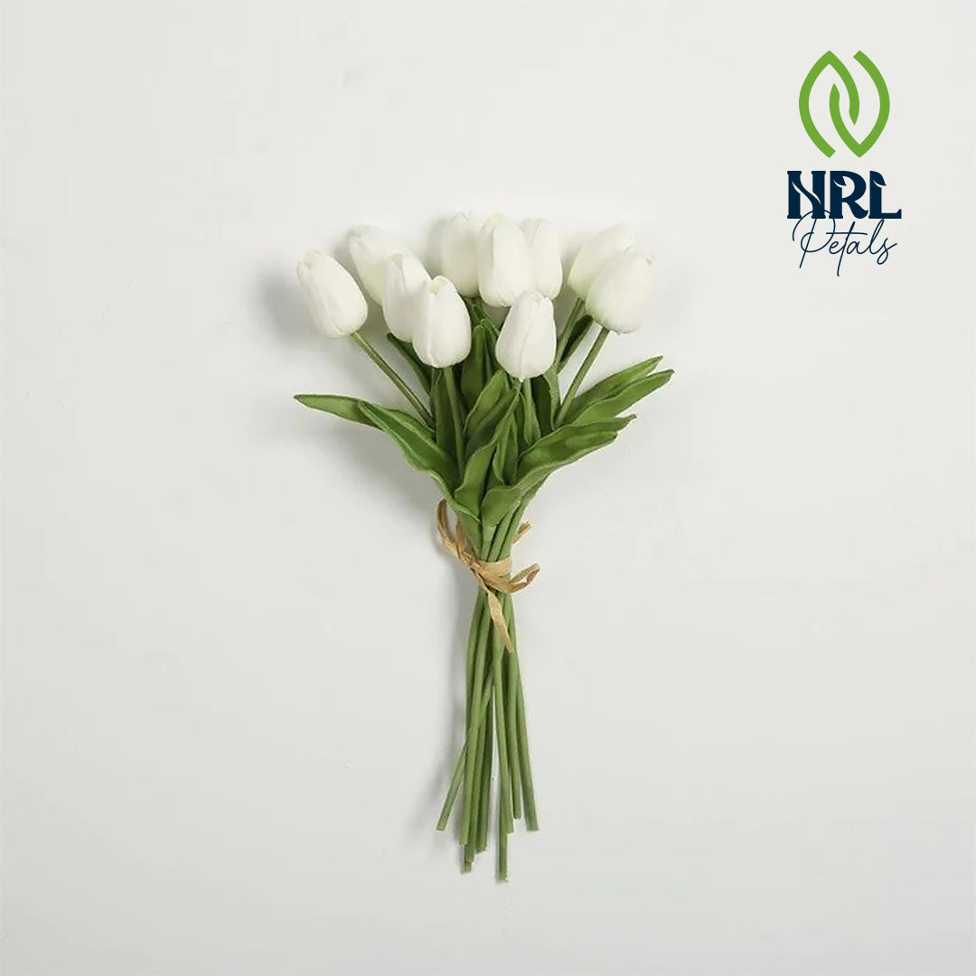 NRL Petals - NIRA ARTIFICIAL 10PCS TULIP BOUQUET 13''X5''